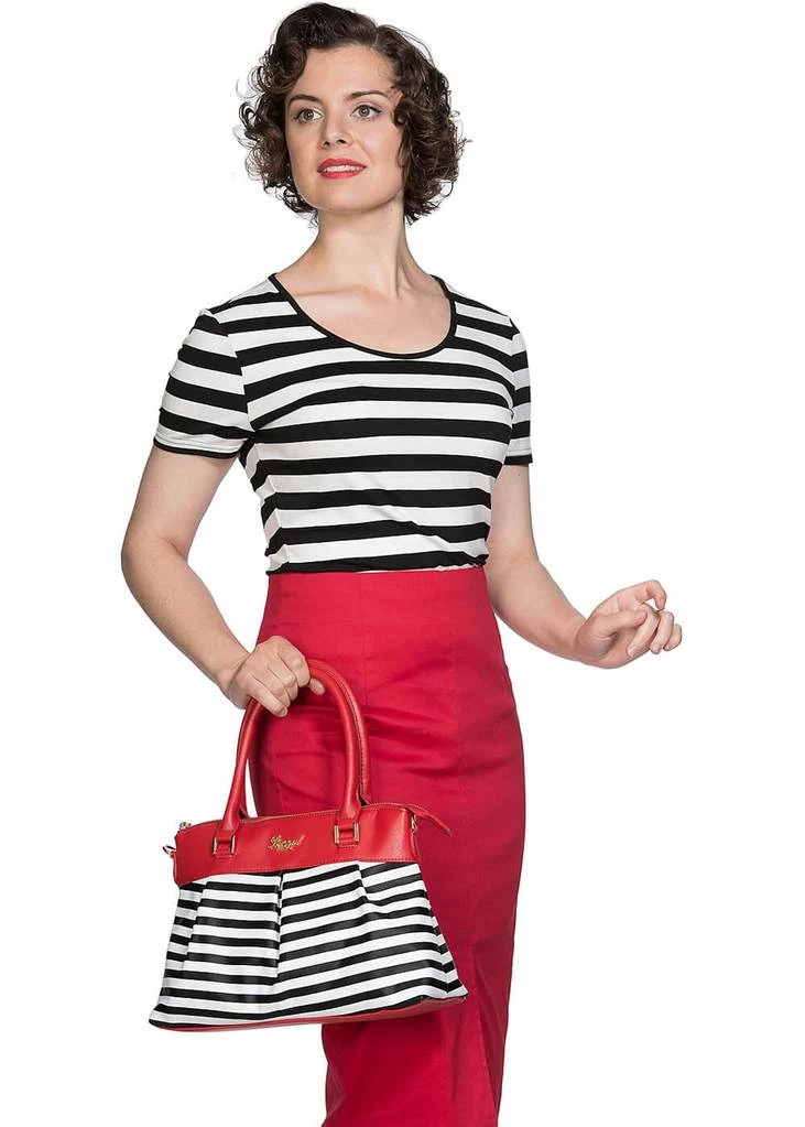 New In Banned Living Bay Nautical 60's Bag Red