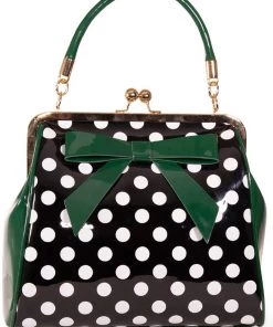 Banned American Polkadot 50's Bag Green New In
