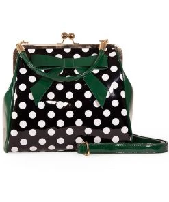 Banned American Polkadot 50's Bag Green New In