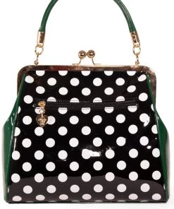 Banned American Polkadot 50's Bag Green New In