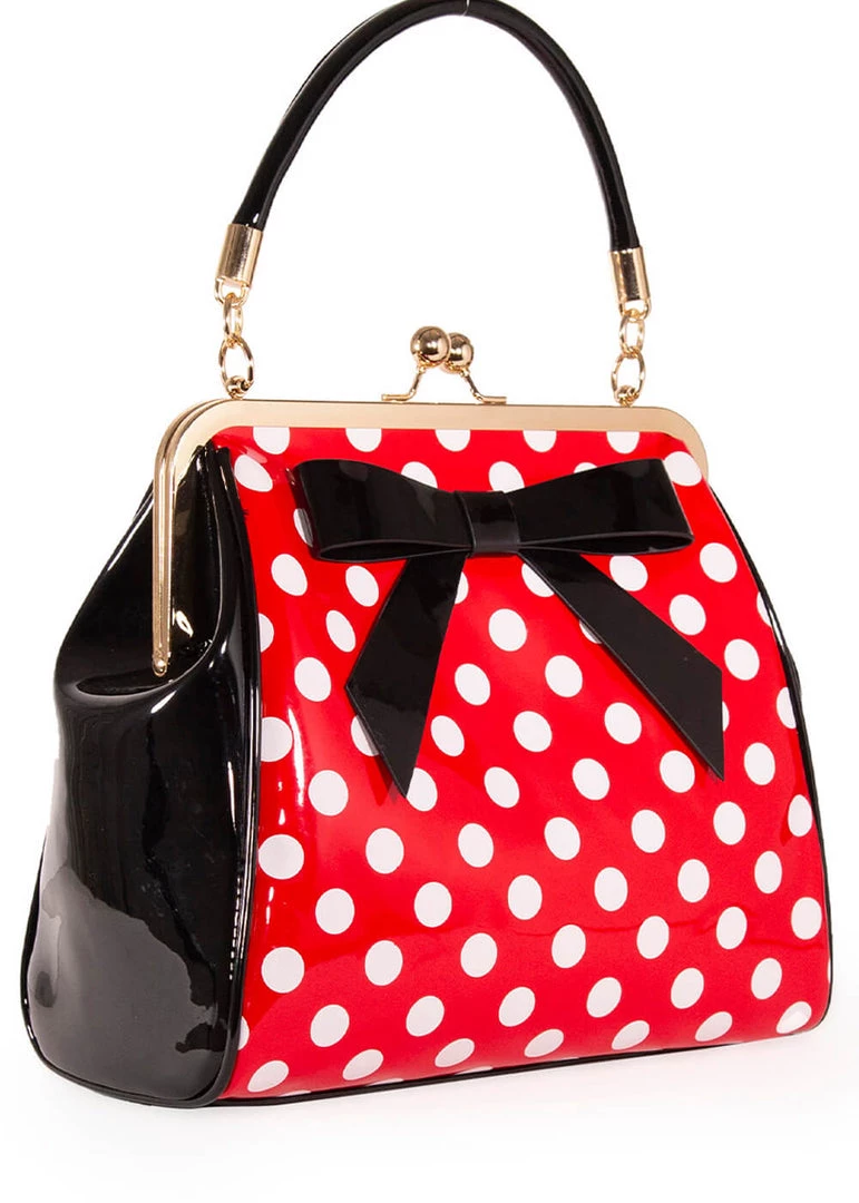 Banned American Polkadot 50's Bag Red