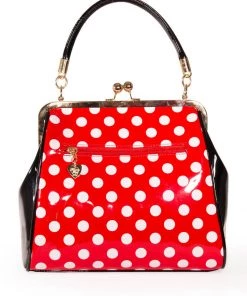 Banned American Polkadot 50's Bag Red