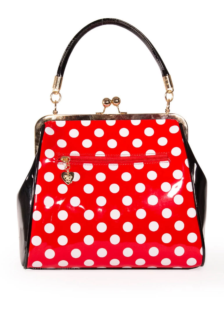 Banned American Polkadot 50's Bag Red