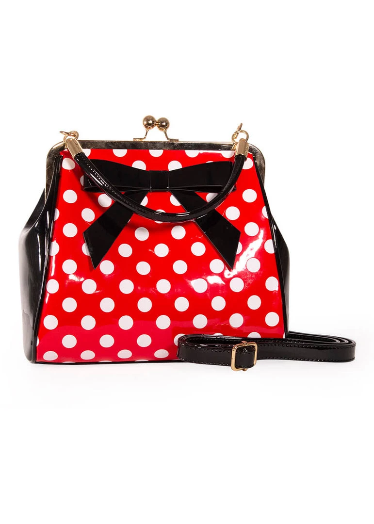 Banned American Polkadot 50's Bag Red