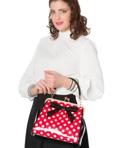 Banned American Polkadot 50's Bag Red