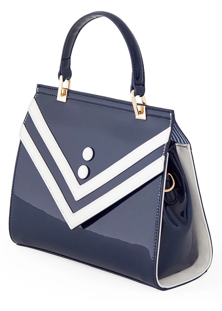 Banned Serene Waters Sailor 60's Handbag Navy New In