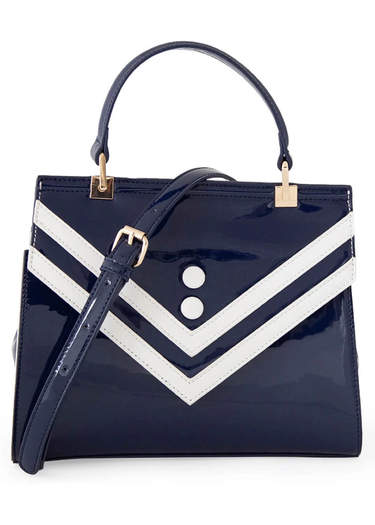 Banned Serene Waters Sailor 60's Handbag Navy New In