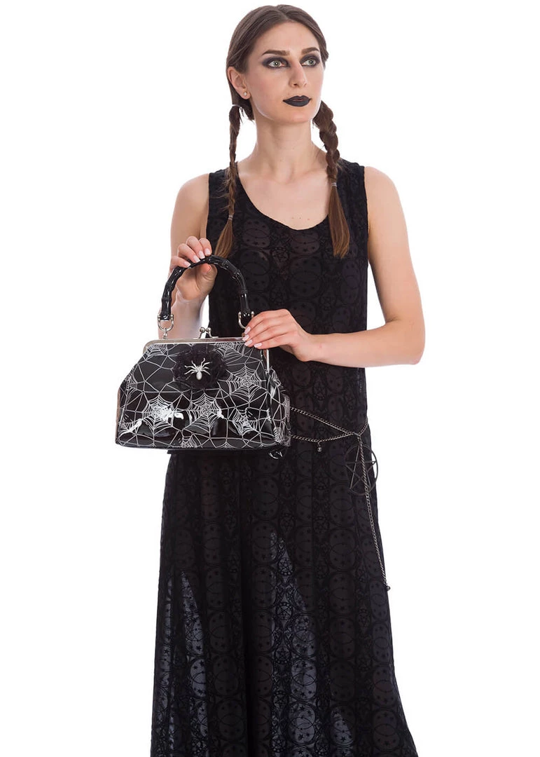 Banned Killian Spiderweb 50's Handbag Black New In