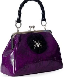 Banned Killian Spiderweb Handbag Purple New In