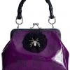 Banned Killian Spiderweb Handbag Purple New In