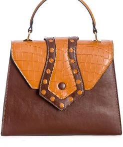 New In Banned Miss Molly Handbag Brown