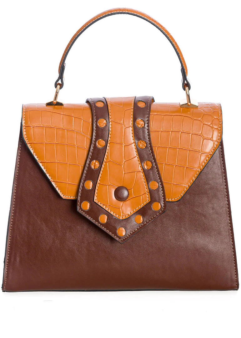 New In Banned Miss Molly Handbag Brown