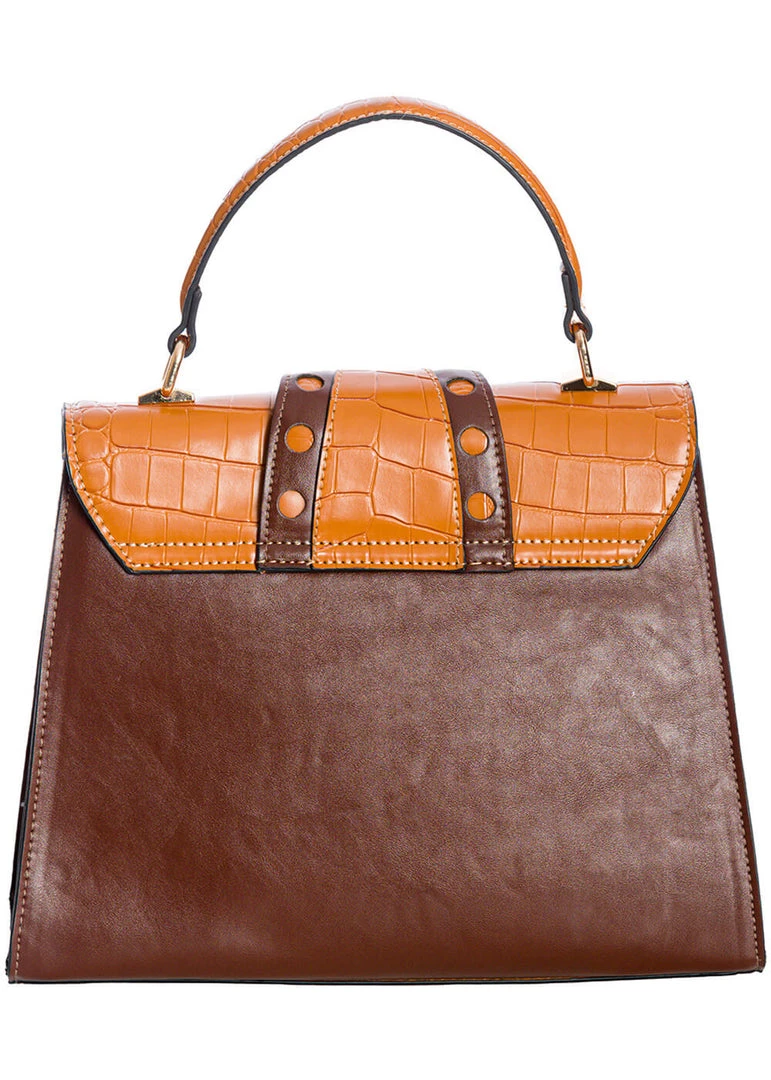 New In Banned Miss Molly Handbag Brown