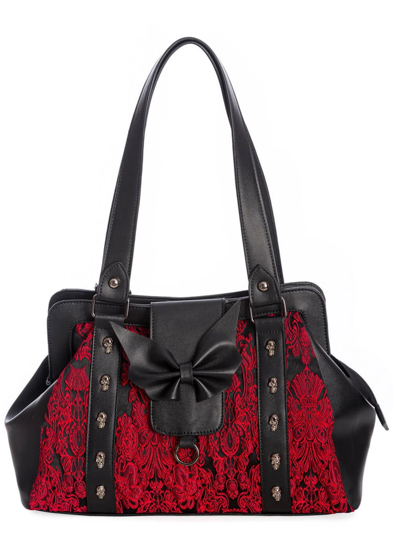New In Banned Maplesage Damask Bag Red