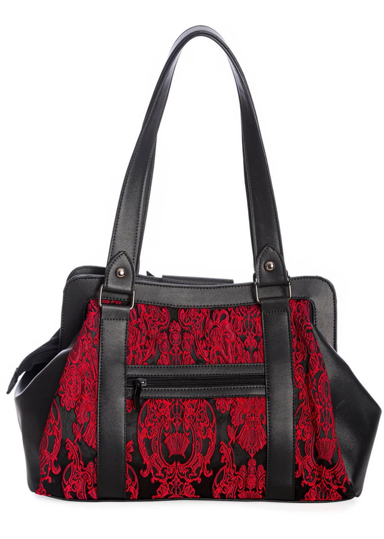 New In Banned Maplesage Damask Bag Red