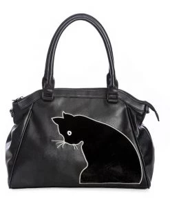 New In Banned Sabrina Cat Handbag Black