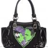 New In Banned Frankenstein And Bride Bag Black