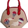 Banned Hot Air Balloon Vixen Globe Handbag Beige