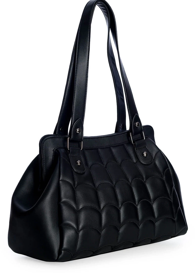 New In Banned Spider Bite Handbag Black