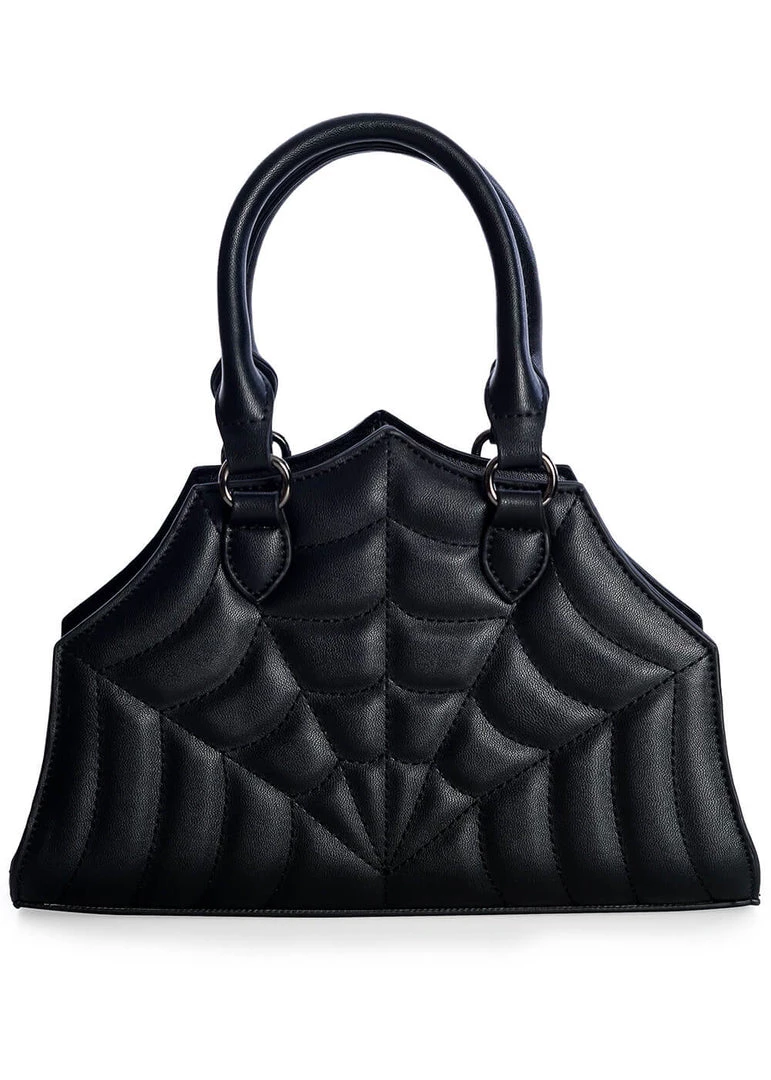New In Banned Sirin Spiderweb Handbag Black
