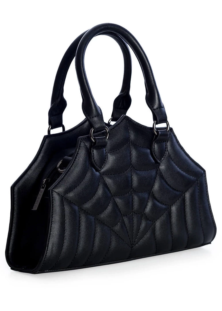 New In Banned Sirin Spiderweb Handbag Black