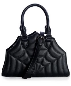 New In Banned Sirin Spiderweb Handbag Black