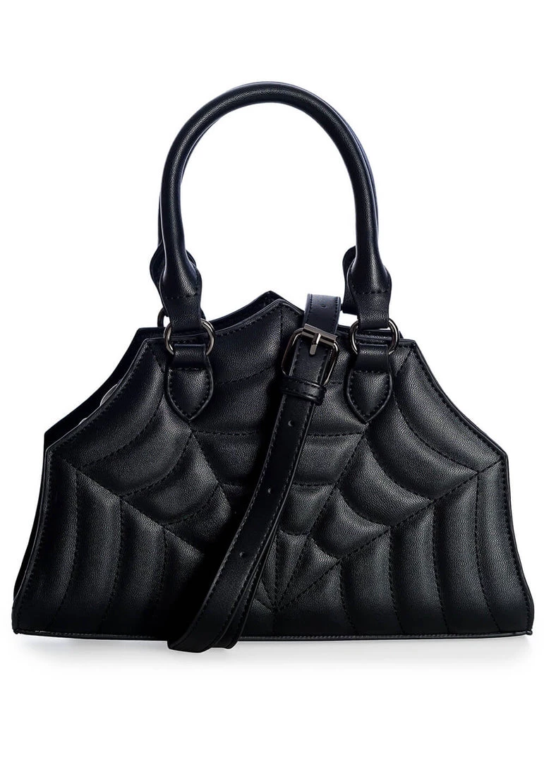 New In Banned Sirin Spiderweb Handbag Black