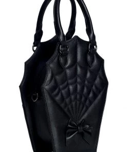Banned Ghoul Spiderweb Handbag Black