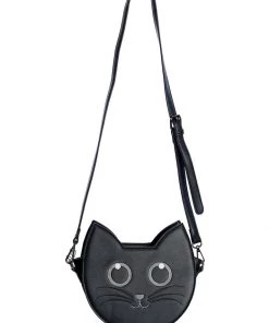 New In Banned Wendigo Bat Cat Shoulderbag Black