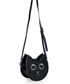 New In Banned Wendigo Bat Cat Shoulderbag Black