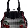 Banned Rockabilly Cherry 50's Handbag Black New In