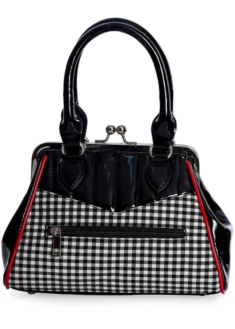 Banned Rockabilly Cherry 50's Handbag Black New In