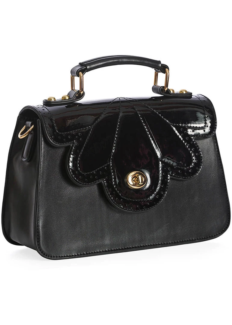 Banned Scalloped Handbag Black New In