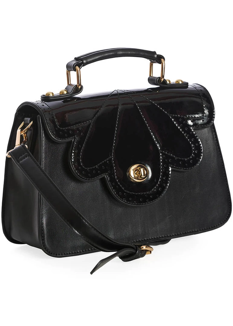 Banned Scalloped Handbag Black New In