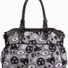 New In Banned Lucky Kitty 13 Bag Grey