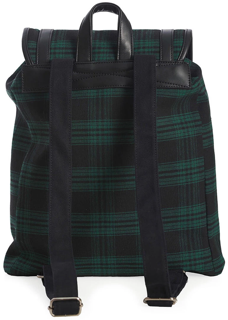 Banned Yami Check Backpack Green