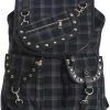 Banned Yami Check Backpack Grey New In