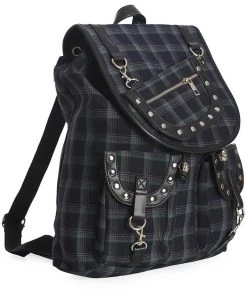 Banned Yami Check Backpack Grey New In