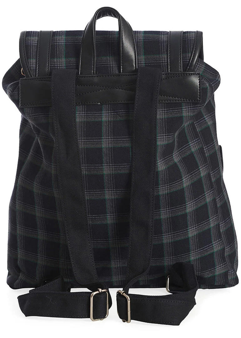 Banned Yami Check Backpack Grey New In