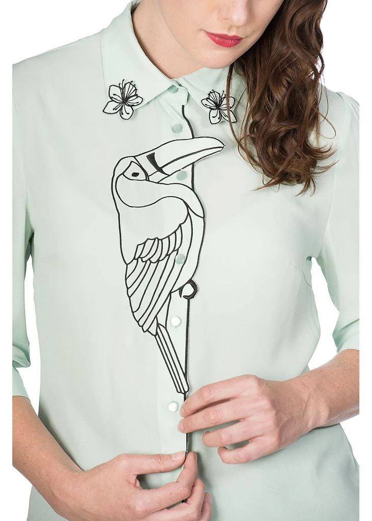 Banned Toucan 40's Blouse Mint Green