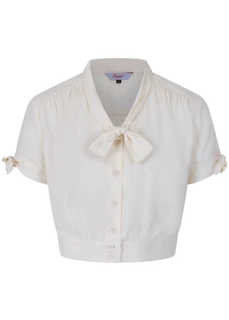 New In Banned Pussy 40's Crop Top Cream