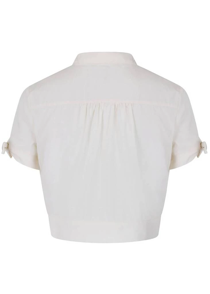 New In Banned Pussy 40's Crop Top Cream