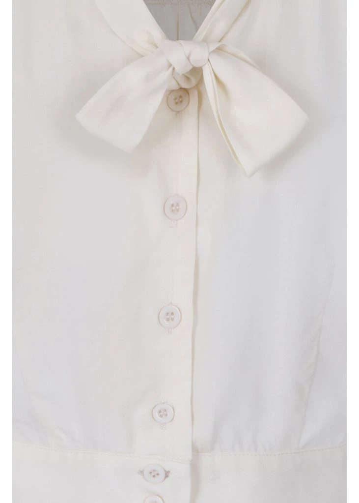 New In Banned Pussy 40's Crop Top Cream