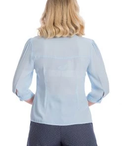 Banned Bunny Hop 40's Blouse Blue New In