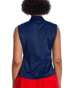 Banned Sea Scape Anchor 50's Blouse Navyblue