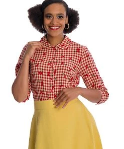 Banned Cherry Amore 40's Blouse Red New In