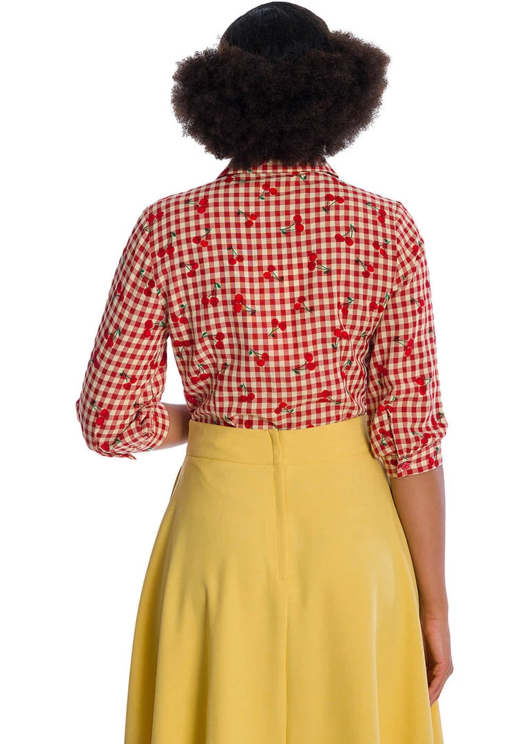 Banned Cherry Amore 40's Blouse Red New In
