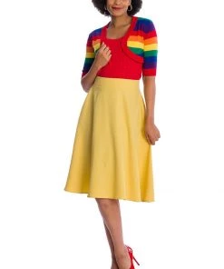 New In Banned Love Wins Rainbow 50's Bolero Multicolour