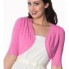 New In Banned Hudson 50's Bolero Bright Pink