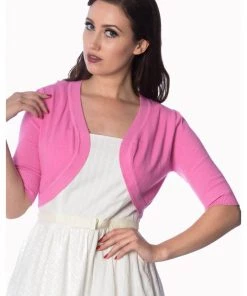 New In Banned Hudson 50's Bolero Bright Pink